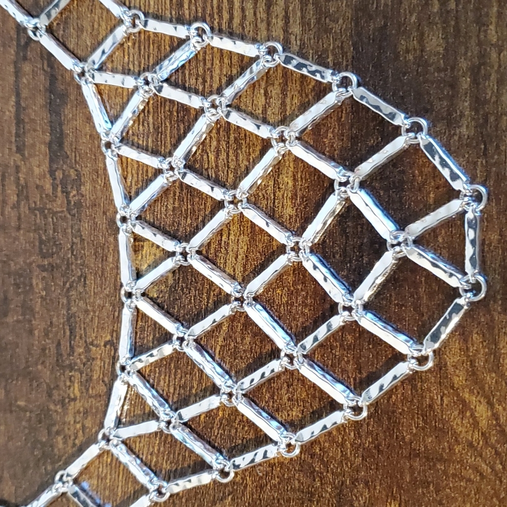 Silver Plated Premier Designs Statement Necklace - image 3